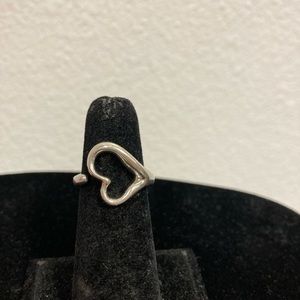 Tiffany and Co. Elsa Peretti open heart ring 925 silver size 6